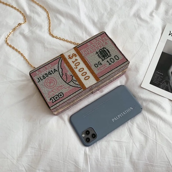 Bling Diamond Rhinestone Crossbody Clutch - Picture 11 of 12